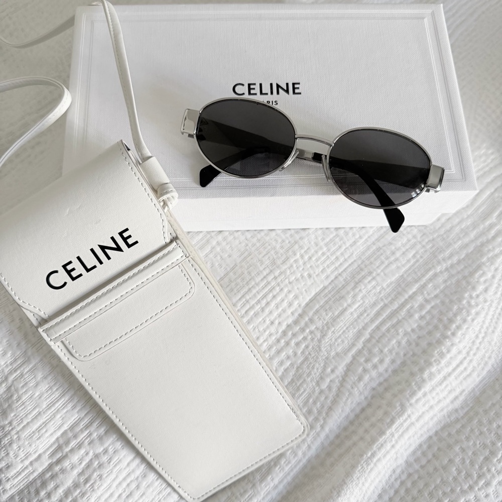 Celine Silver and Black Sunglasses